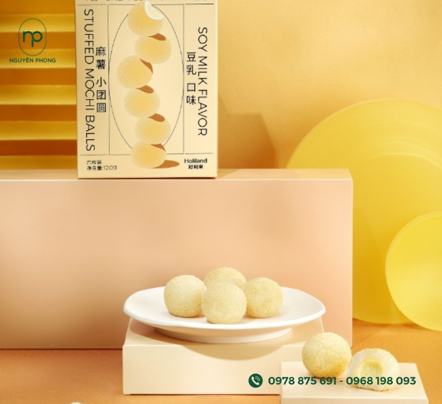 Màu sắc và hình ảnh hộp bánh mochi